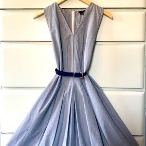 🎒Flattering Seer Sucker Flare Dress from Ann Taylor